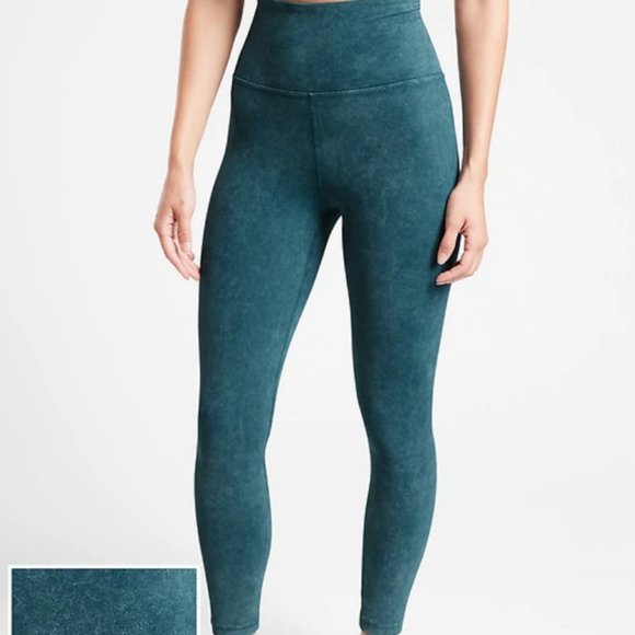 NWOT Athleta Blue Elation Garment 7/8 Leggings - Picture 1 of 9